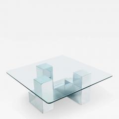 Paul Evans Mid Century Modern Paul Evans Style Chrome and Glass Square Cocktail Table - 2459817