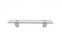 Paul Evans Mid Century Paul Evans Cityscape Floating Shelf or Console Table Glass Chrome - 2537304