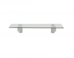 Paul Evans Mid Century Paul Evans Cityscape Floating Shelf or Console Table Glass Chrome - 4292953
