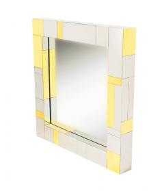 Paul Evans Mid Century Paul Evans Wall Mirror Console Table Shelf in Brass Chrome - 4292942