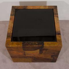 Paul Evans Midcentury Pair of Paul Evans Style Patchwork Cube End Tables - 408923