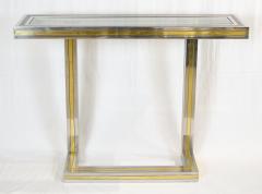 Paul Evans Mixed Metal Glass top Console - 2684339