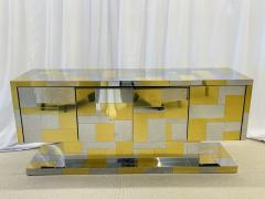 Paul Evans Original Paul Evans Cabinet Sideboard Cityscape Brass and Chrome Signed - 2987698