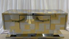 Paul Evans Original Paul Evans Cabinet Sideboard Cityscape Brass and Chrome Signed - 2987699