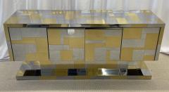 Paul Evans Original Paul Evans Cabinet Sideboard Cityscape Brass and Chrome Signed - 2987706