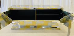Paul Evans Original Paul Evans Cabinet Sideboard Cityscape Brass and Chrome Signed - 2987709