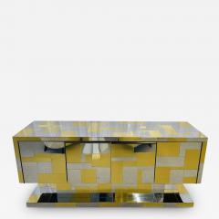 Paul Evans Original Paul Evans Cabinet Sideboard Cityscape Brass and Chrome Signed - 2988662