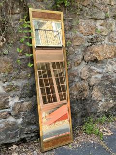 Paul Evans PATCHWORK WOOD AND BRASS MIRROR ATTRIBUTED TO PAUL EVANS - 2538597