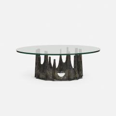 Paul Evans PAUL EVANS BRONZE AND GLASS STALAGMITE COFFEE TABLE - 2720456