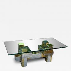 Paul Evans PAUL EVANS CITYSCAPE BRASS AND CHROME COFFEE TABLE - 3728525