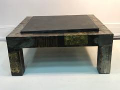 Paul Evans PAUL EVANS MIXED METALS PATCHWORK AND SLATE COFFEE TABLE - 668496