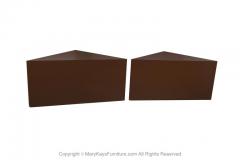 Paul Evans Pair Paul Evans Style Triangle Side Pedestal Coffee Tables - 2954676