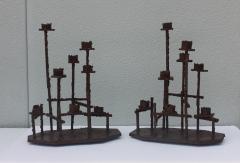 Paul Evans Paul Evans Attributed Welded Steel Candlesticks - 1041963