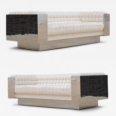 Paul Evans Paul Evans Biscuit Tufted Cityscape Sofas Signed - 3060299