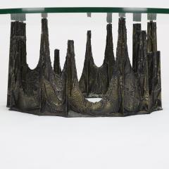 Paul Evans Paul Evans Bronze and Glass Stalagmite Coffee Table - 1020832