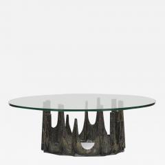 Paul Evans Paul Evans Bronze and Glass Stalagmite Coffee Table - 1023379