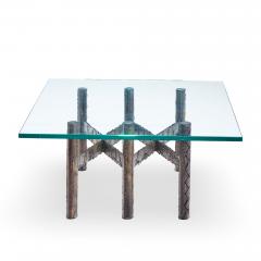 Paul Evans Paul Evans Brutalist Mid Century Patinated Steel and Bronze Coffee Table - 4562102