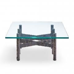 Paul Evans Paul Evans Brutalist Mid Century Patinated Steel and Bronze Coffee Table - 4562106