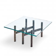 Paul Evans Paul Evans Brutalist Mid Century Patinated Steel and Bronze Coffee Table - 4562108