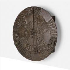 Paul Evans Paul Evans Brutalist Sculpted Bronze Wall Mounted Disc Bar - 2997780