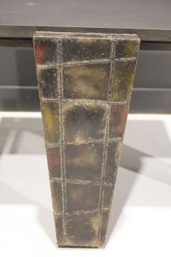 Paul Evans Paul Evans Brutalist Side Table Welded Metal and Slate Top Signed and dtd 1977 - 2589310