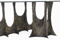 Paul Evans Paul Evans Brutalist Stalagmite Bronze and Resin Base Dining Table 1972 Signed - 1255633