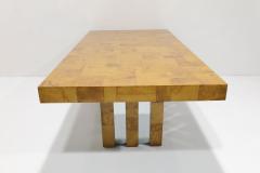 Paul Evans Paul Evans Burl Wood and Chrome Cityscape Dining Table - 3829682