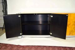 Paul Evans Paul Evans Cityscape Console in Burl Wood and Chrome - 1269877