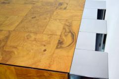 Paul Evans Paul Evans Cityscape Console in Burl Wood and Chrome - 1269880