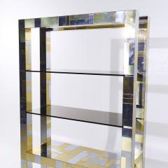 Paul Evans Paul Evans Cityscape Mid Century Brass and Chrome Freestanding Bookcase - 4208549