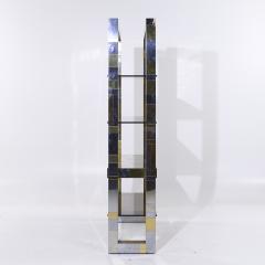 Paul Evans Paul Evans Cityscape Mid Century Brass and Chrome Freestanding Bookcase - 4208553