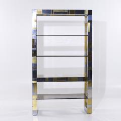 Paul Evans Paul Evans Cityscape Mid Century Brass and Chrome Freestanding Bookcase - 4208556