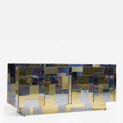 Paul Evans Paul Evans Cityscape Mid Century Chrome and Brass Cabinet Credenza - 4379213
