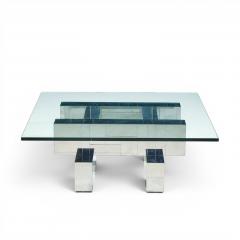 Paul Evans Paul Evans Cityscape Mid Century Chrome and Stainless Steel Coffee Table - 4604044