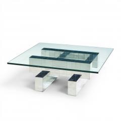 Paul Evans Paul Evans Cityscape Mid Century Chrome and Stainless Steel Coffee Table - 4604045