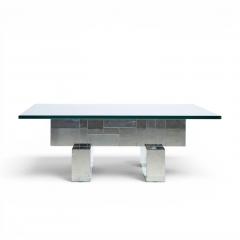 Paul Evans Paul Evans Cityscape Mid Century Chrome and Stainless Steel Coffee Table - 4604049