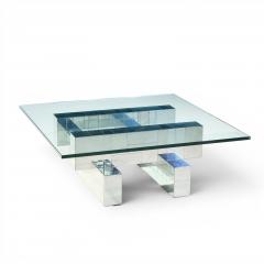 Paul Evans Paul Evans Cityscape Mid Century Chrome and Stainless Steel Coffee Table - 4604423