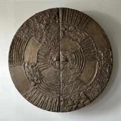 Paul Evans Paul Evans Disc Bar Brutalist Sculpted Bronze Signed and Dated Six Feet Dia  - 3350735