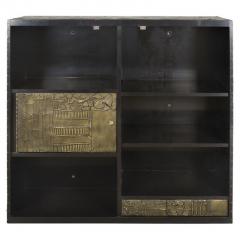 Paul Evans Paul Evans Disc Bar Brutalist Sculpted Bronze Signed and Dated Six Feet Dia  - 3350739