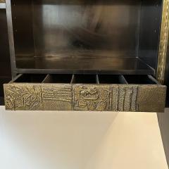 Paul Evans Paul Evans Disc Bar Brutalist Sculpted Bronze Signed and Dated Six Feet Dia  - 3350747