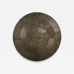 Paul Evans Paul Evans Disc Bar Brutalist Sculpted Bronze Signed and Dated Six Feet Dia  - 3350770