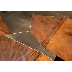 Paul Evans Paul Evans Iconic Faceted Dining Table in Walnut Burl and Polished Brass 1970 - 2719257