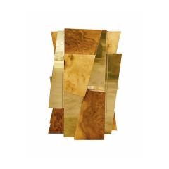 Paul Evans Paul Evans Iconic Faceted Dining Table in Walnut Burl and Polished Brass 1970 - 2719262