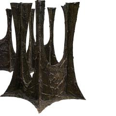 Paul Evans Paul Evans Iconic Sculptured Bronze Dining Table 1970 Signed and Dated  - 4181975
