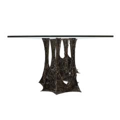 Paul Evans Paul Evans Iconic Sculptured Bronze Dining Table 1970 Signed and Dated  - 4181976