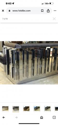 Paul Evans Paul Evans Inspired Cubist Chrome Loveseat Or Sofa - 4224771