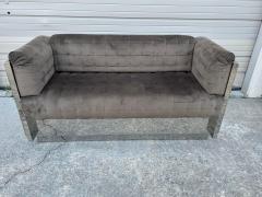 Paul Evans Paul Evans Inspired Cubist Chrome Loveseat Or Sofa - 4224777