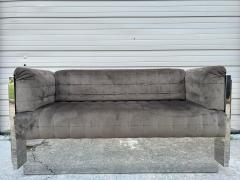 Paul Evans Paul Evans Inspired Cubist Chrome Loveseat Or Sofa - 4224778