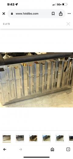 Paul Evans Paul Evans Inspired Cubist Chrome Loveseat Or Sofa - 4224784