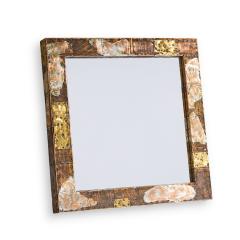 Paul Evans Paul Evans Mid Century Patchwork Copper Brass and Pewter Mirror - 4433517